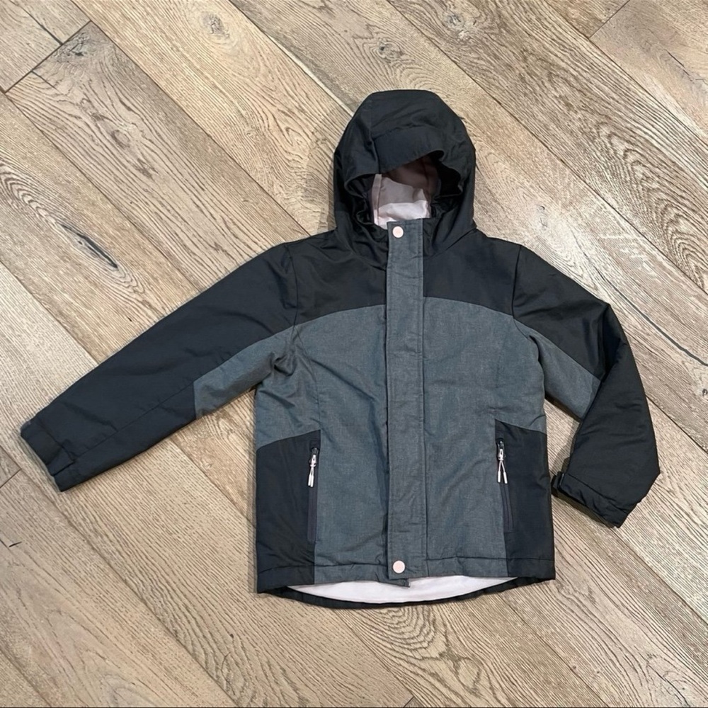 Kids Black * Gray * Pink Hooded Winter Jacket Sz M 8
